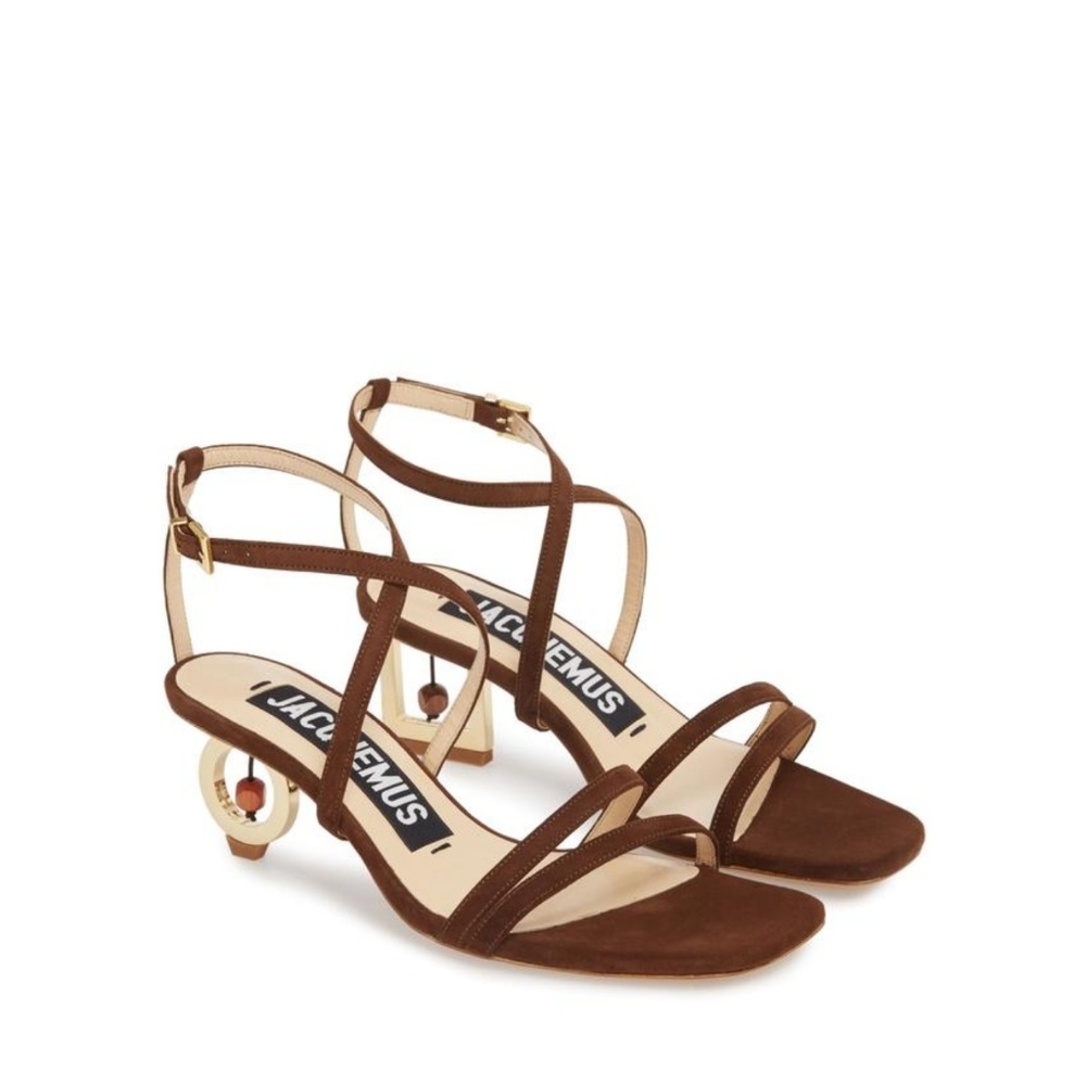 💥SOLD💥JACQUEMUS Led Sandals brown suede heels
